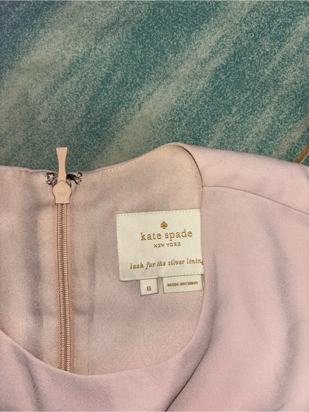 Kate Spade Floral Embroidered Dress in Rose Dew size 6